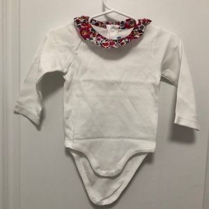 Jacadi girls ruffle collar bodysuit 12 months